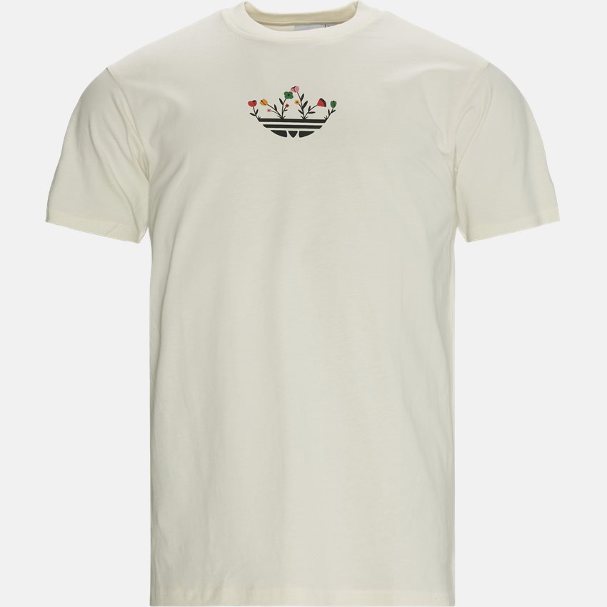 Adidas Originals T-shirts TREFOIL BLOOM T H32305 OFF WHITE